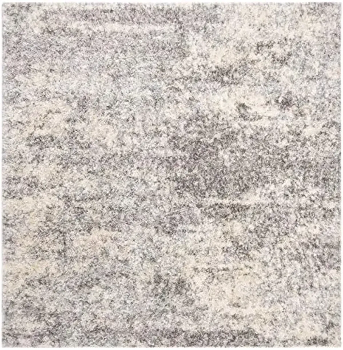 SAFAVIEH Berber Shag Collection Area Rug - 6'7" Square, Grey Blue & Cream, Abstract Design, Non-Shedding & Easy Care, 1.2-inch Thick Ideal for High Traffic Areas in Living Room, Bedroom (BER219G)