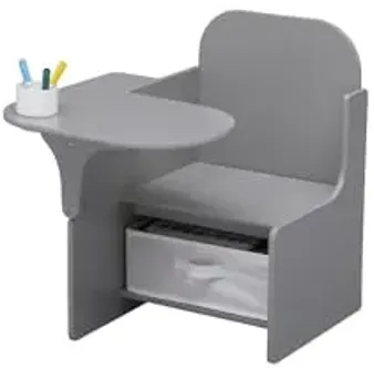 Delta Children MySize Chair Desk With Storage Bin, Grey