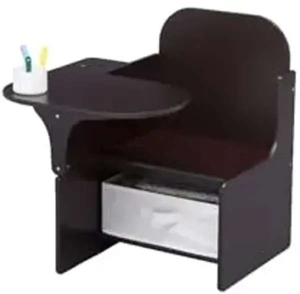 Delta Children MySize Chair Desk With Storage Bin, Dark Chocolate