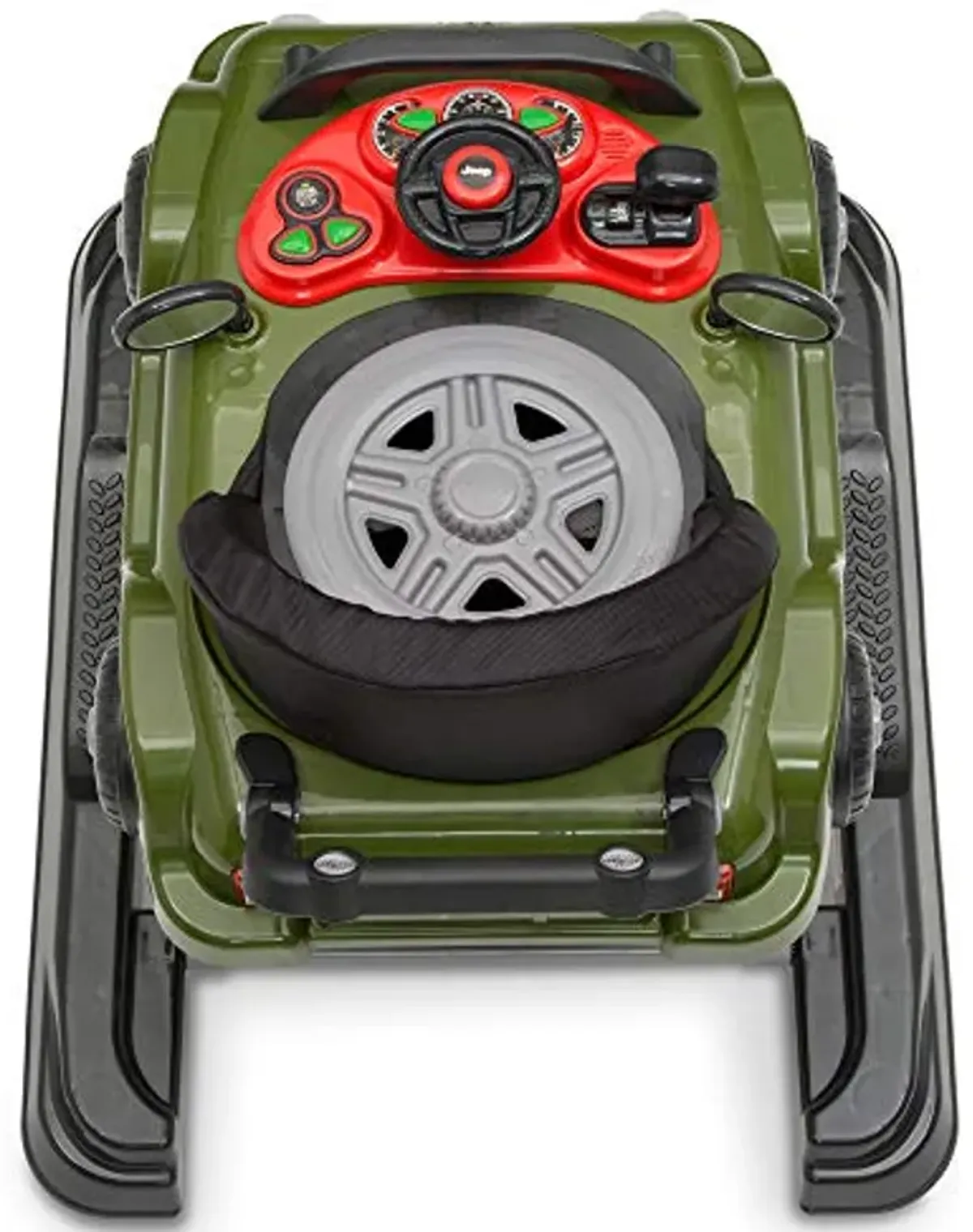 Jeep Classic Wrangler 3-in-1 Grow With Me Activity Walker - Features Music, Lights, Removable Play Tray, Push Walker Mode, Converts into Rolling Car Toy, Anniversary Green