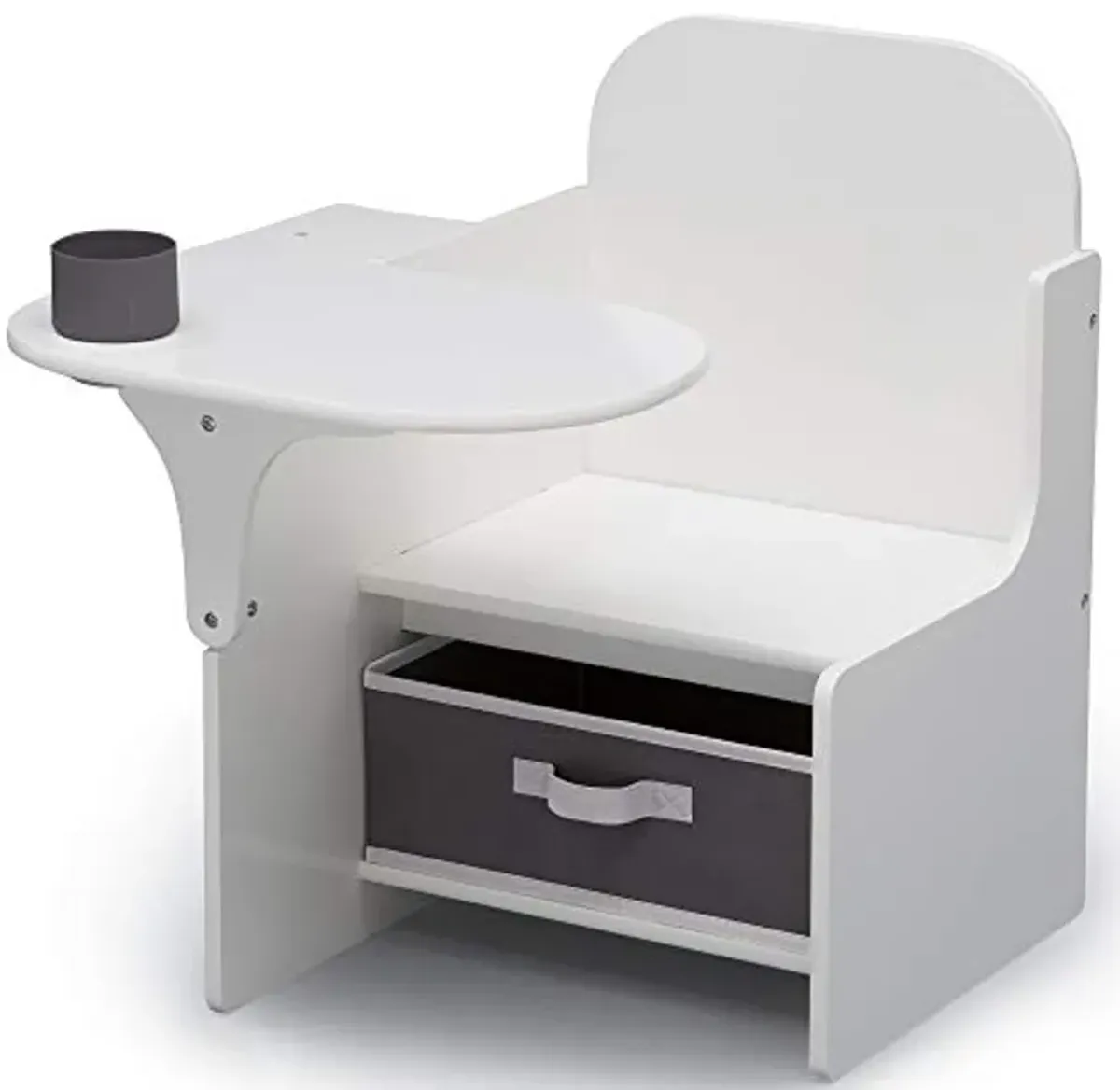 Delta Children MySize Chair Desk With Storage Bin, Bianca White