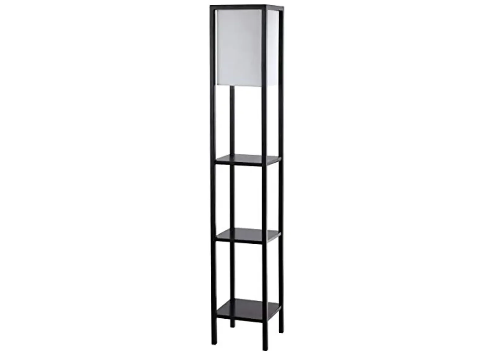 Safavieh FLL4044A Home Collection Rista Black Shelf Floor Lamp, 0