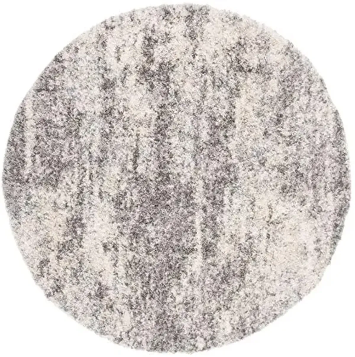 SAFAVIEH Berber Shag Collection Area Rug - 6'7" Round, Grey Blue & Cream, Non-Shedding & Easy to Clean, Ideal for Living Room, Bedroom, Dining Space (BER219G)