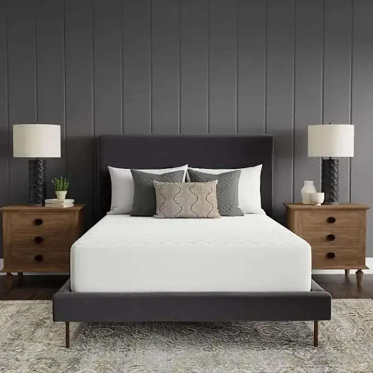 Sealy Luxury 100% Cotton Soft Top Layer, High Loft Comfort EternaLoft Fiberfill, Durable Stretch Corners Mattresses 18 Inches Deep Machine Washable Fitted Mattress Pad, Twin Size, White