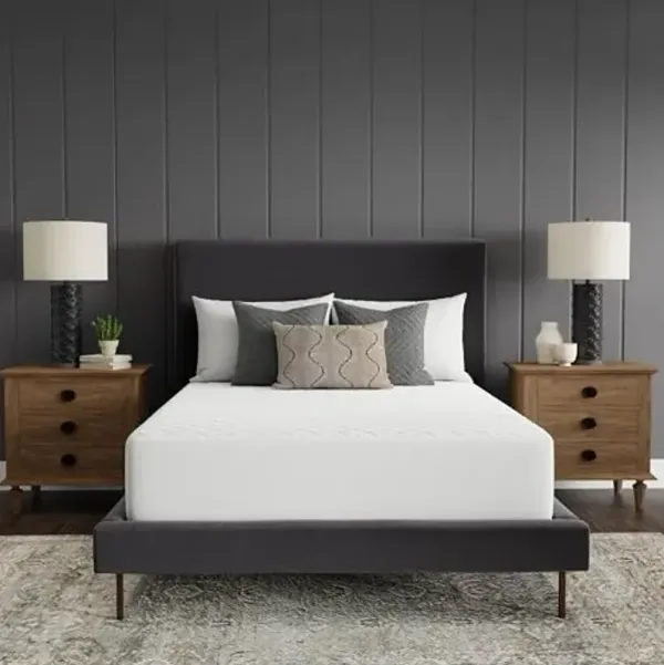 Sealy Luxury 100% Cotton Soft Top Layer, High Loft Comfort EternaLoft Fiberfill, Durable Stretch Corners Mattresses 18 Inches Deep Machine Washable Fitted Mattress Pad, Twin Size, White