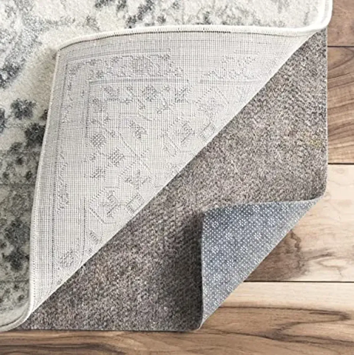 nuLOOM 4' x 6' Premium Eco-Friendly Felt Rug Pad, 1/8 " Thick Low Profile, Non-Slip Backing, Customizable Size, Hardwood, Carpet, Tile, Vinyl, Linoleum, Made in USA, 100% Recycled Materials