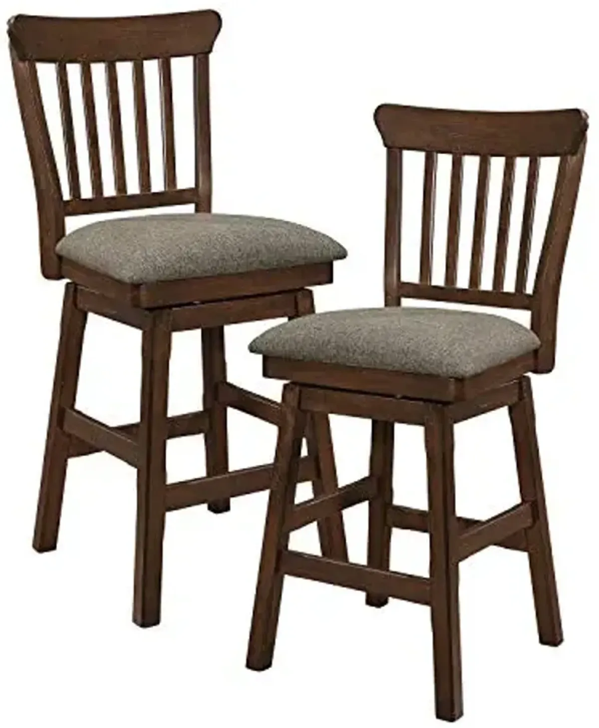 Homelegance Counter Height Swivel Chair (Set of 2) Brown