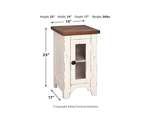 Ashley Furniture Wystfield Farmhouse Coffee Table - 36" Square Lift Top With Storage, Distressed White Finish - View #10