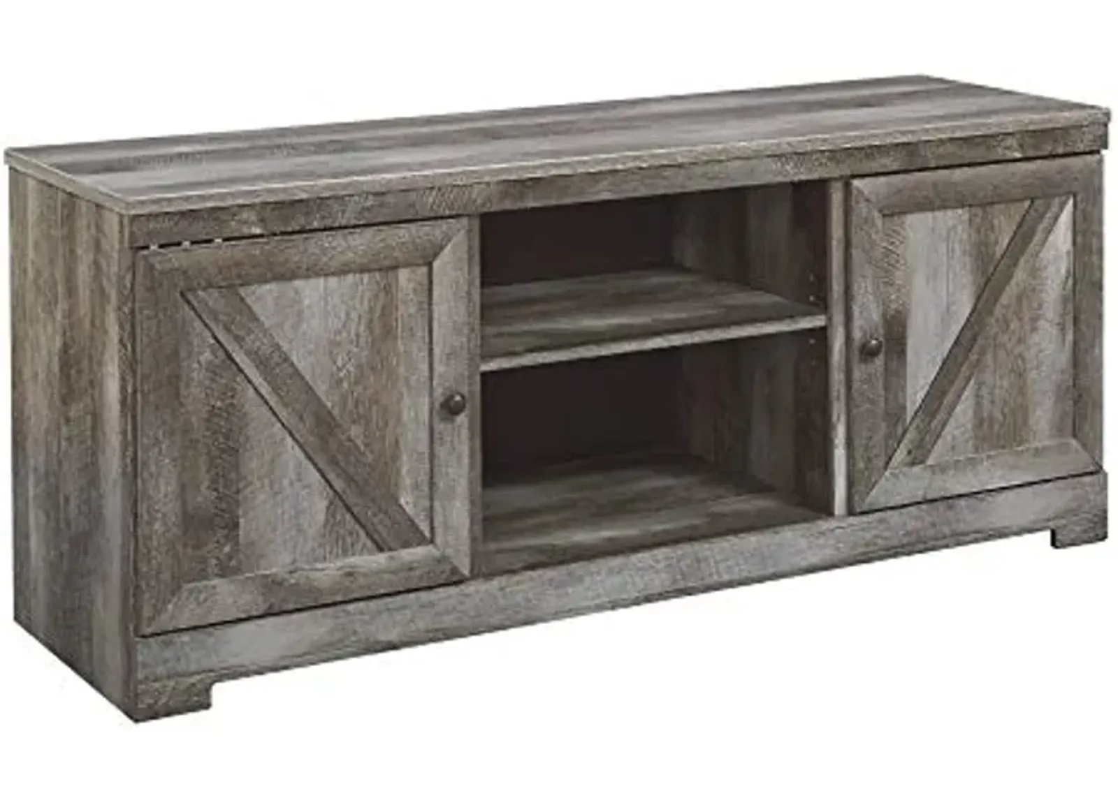 Signature Design by Ashley Wynnlow 63.5" TV Stand with Fireplace Option, Fits TVs up to 70", Gray