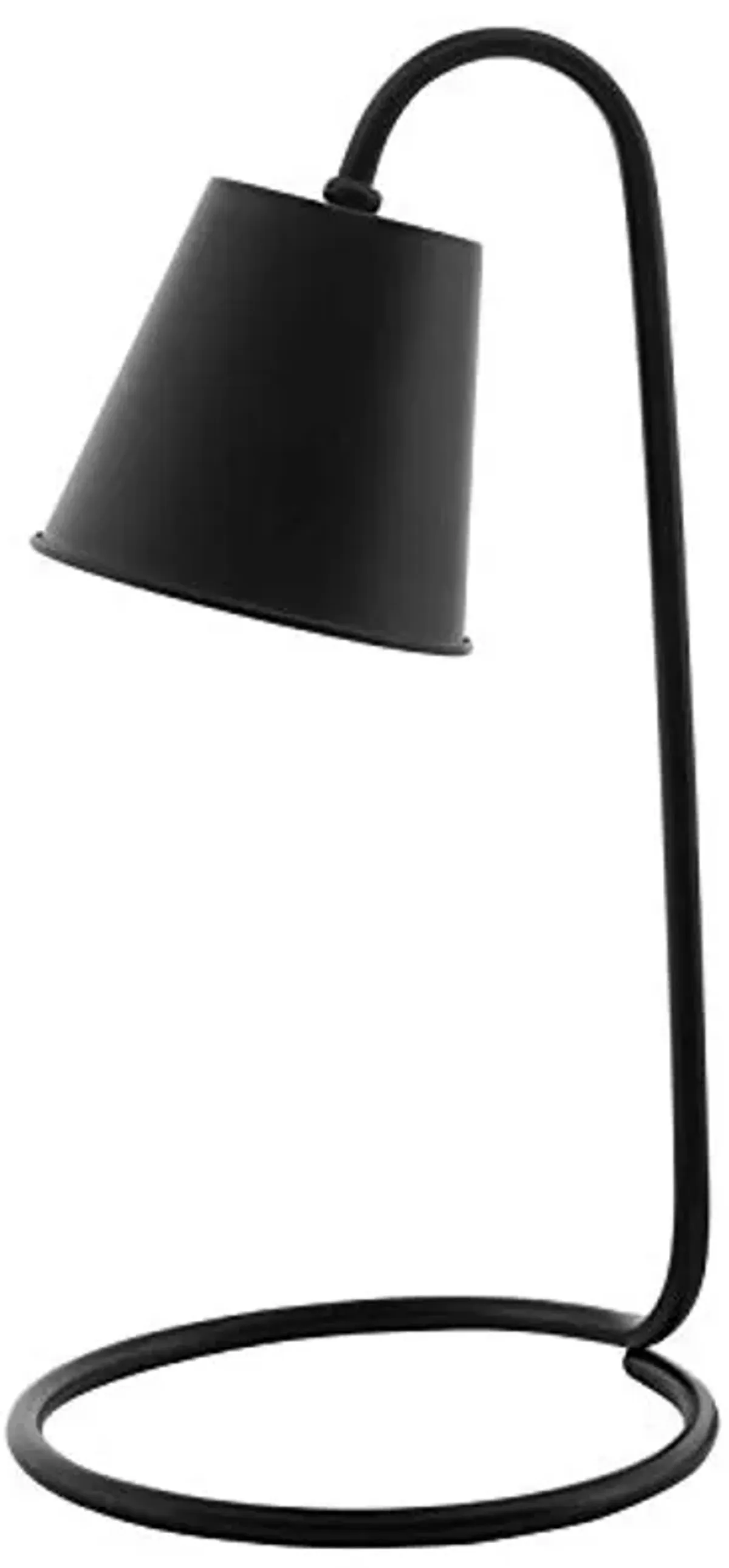 Modway Proclaim Contemporary Modern Steel Metal End Table Lamp In Black 8"L x 8"W x 17"H