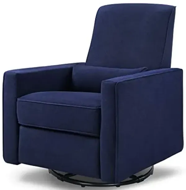 DaVinci Piper Upholstered Recliner and Swivel Glider in Navy, Greenguard Gold & CertiPUR-US Certified