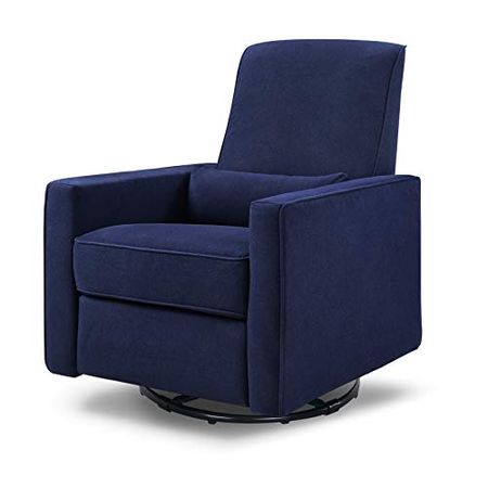 DaVinci Piper Upholstered Recliner and Swivel Glider in Navy, Greenguard Gold & CertiPUR-US Certified