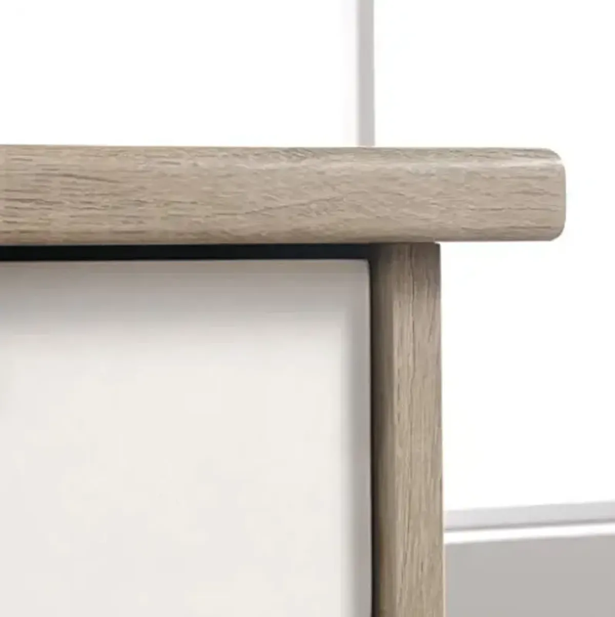 Sauder Anda Norr Executive Desk, Sky Oak Finish