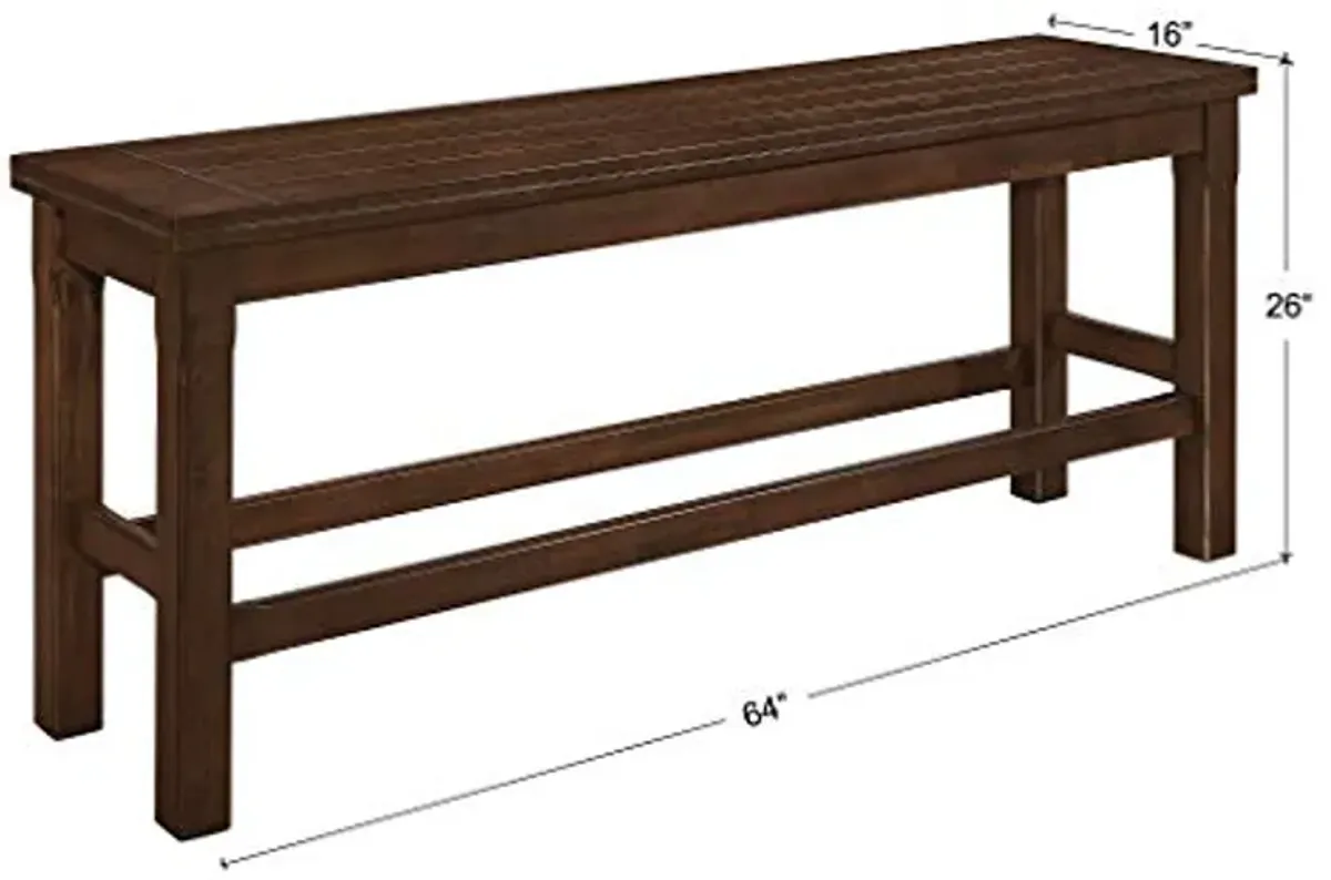 Homelegance Counter Height Dining Bench Brown