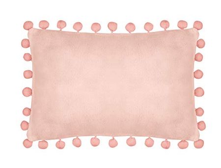 American Kids Pom Decorative Pillow, 12x18, Pink