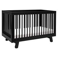 Babyletto Hudson 3-in-1 Convertible Crib with Toddler Bed Conversion Kit in Black, Greenguard Gold Certified