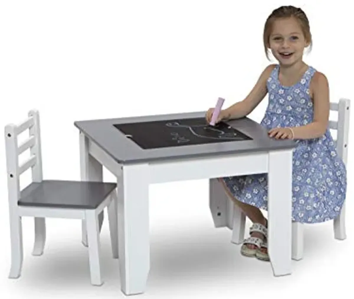 Delta Children Chelsea 3-Piece Table and Chairs Set with Storage