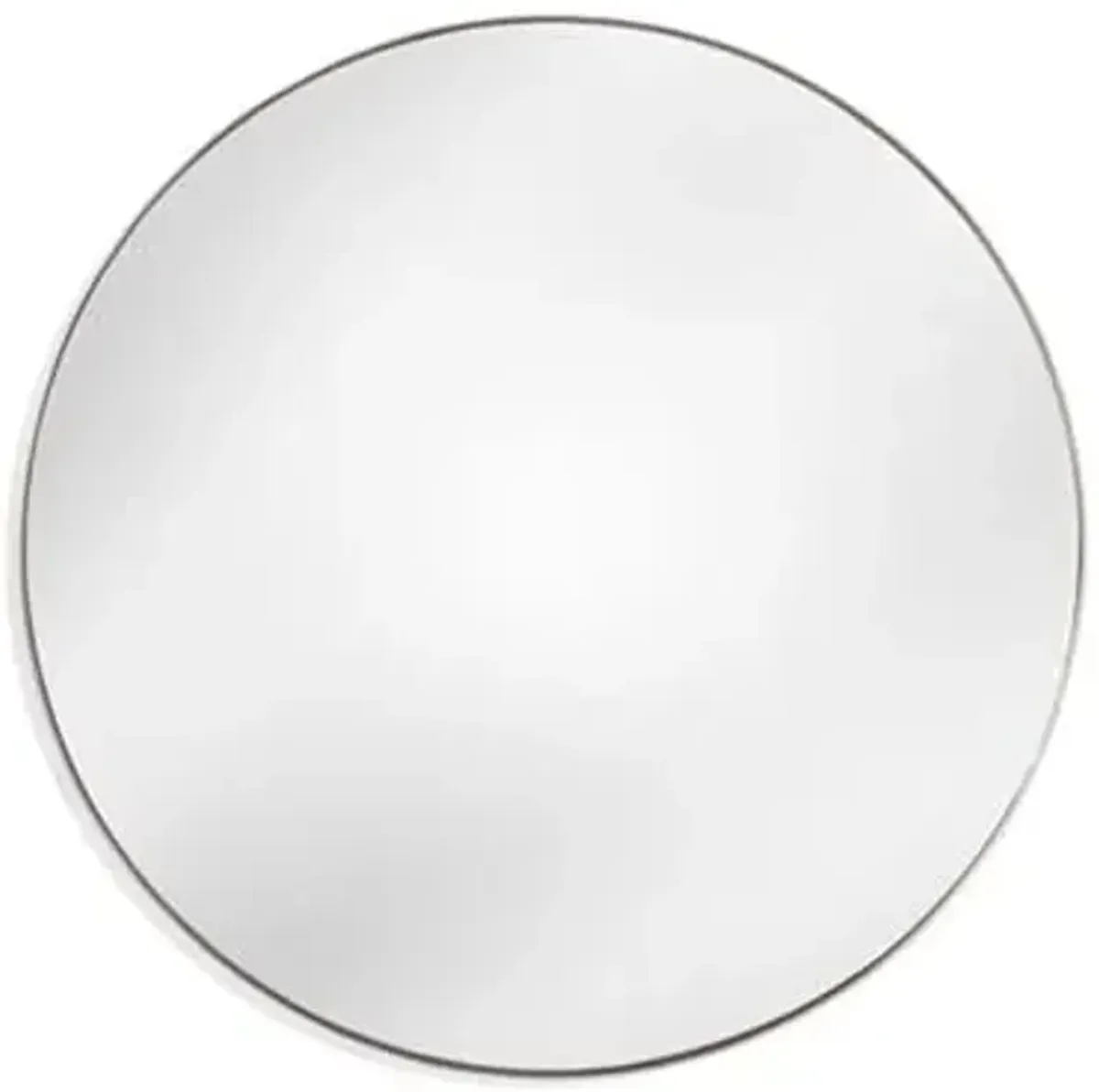 Bassett Mirror Eltham Modern Wall Mirror 60", Silver, Round Mirror for Living Room, M4153
