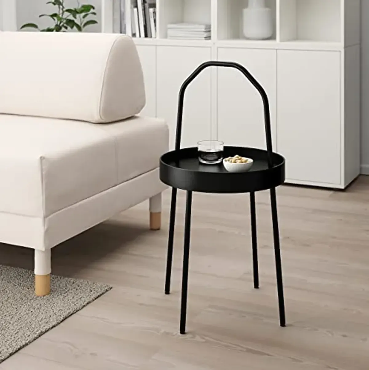 IKEA Burvik Side Table Black 703.403.84 Size 15"