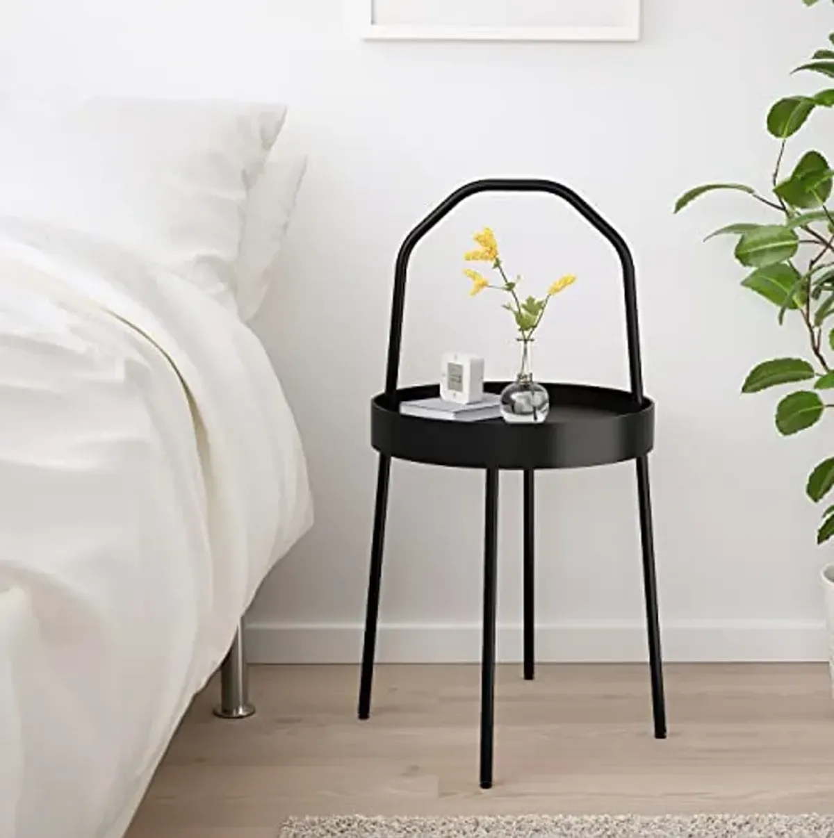 IKEA Burvik Side Table Black 703.403.84 Size 15"