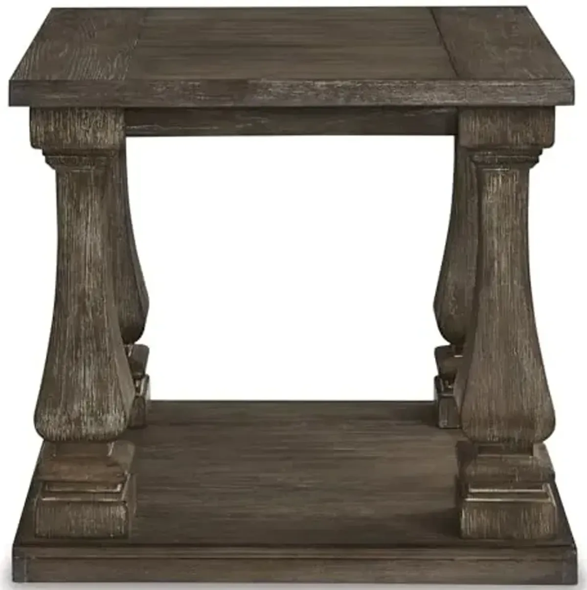 Signature Design by Ashley Johnelle Modern Country Rectangular End Table, Weathered Brown