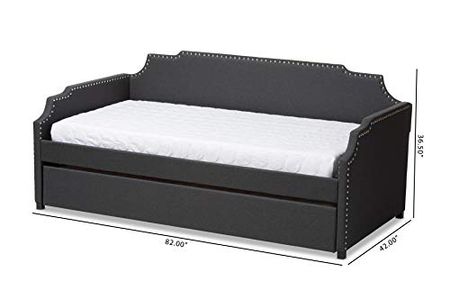 Baxton Studio Daybeds Twin Charcoal