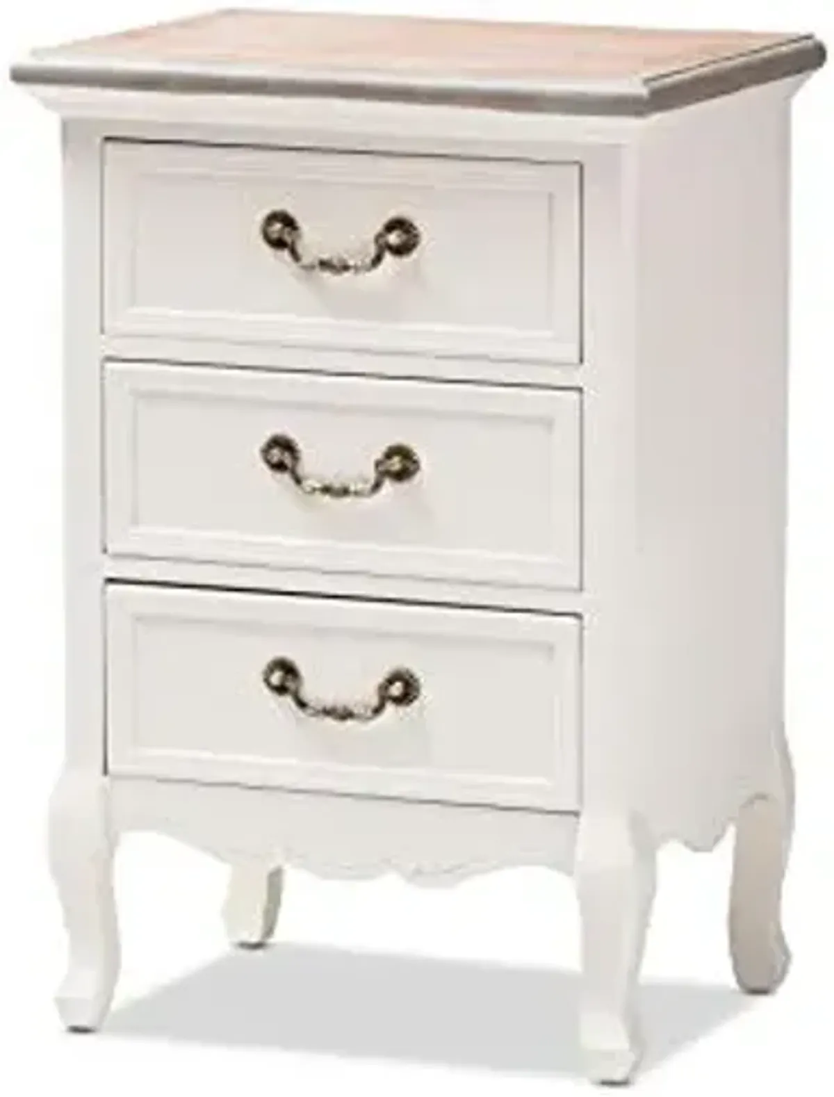 Baxton Studio Nightstands, White/Oak