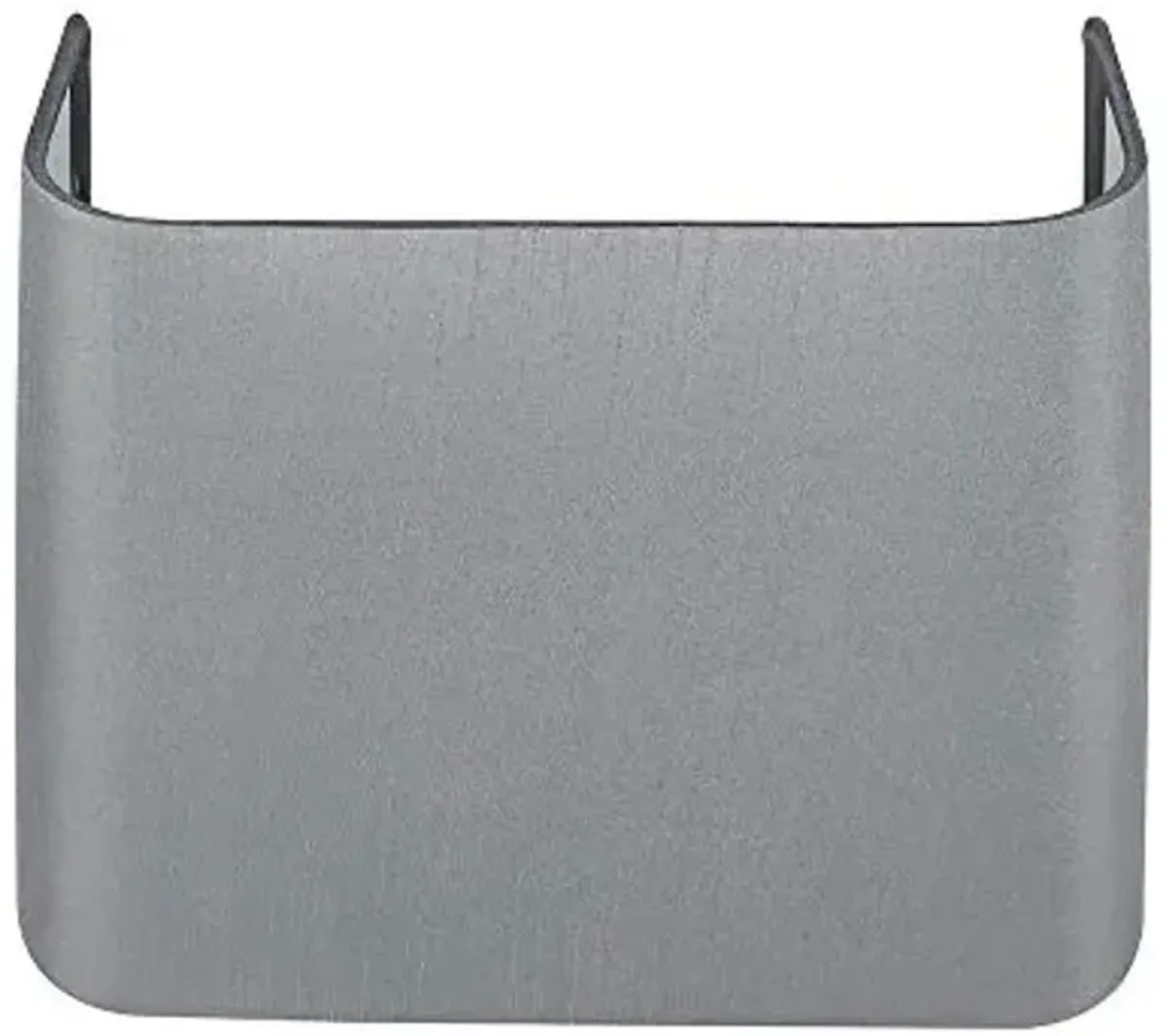 Urbanest Rectangular Half Shade for Wall Sconce, Uno-Fitter, 10-inch Wide, 7-inch Tall, 5-inch Projection, Gray Silk