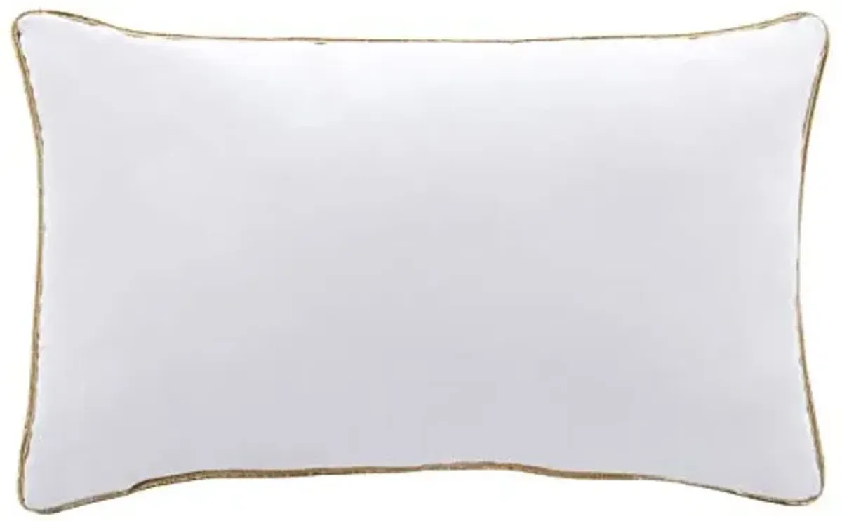 SAFAVIEH Home Collection FA La Ivory and Red (12" x 20") Pillow