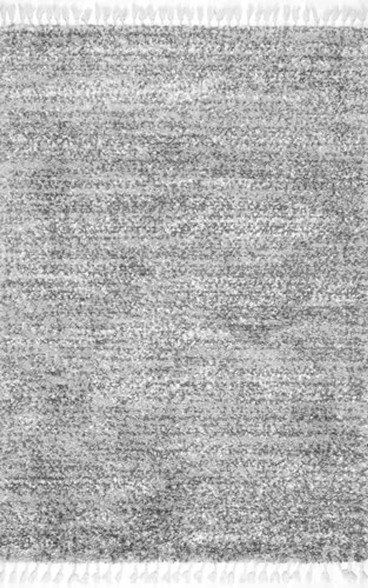 nuLOOM Brooke Shag Tasseled Area Rug - 9x12 Shag Area Rug Casual Grey/Ivory Rugs for Living Room Bedroom Dining Room Nursery