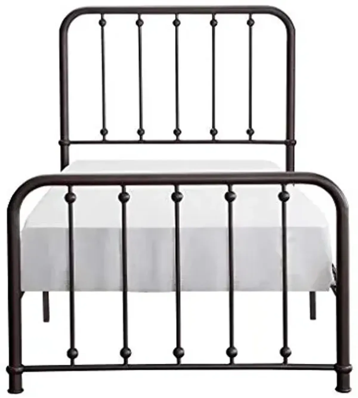 Homelegance Larkspur Metal Platform bed, Twin, Antique Bronze