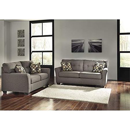 Ashley Furniture Tibbee 2 Piece Sofa Set in Slate