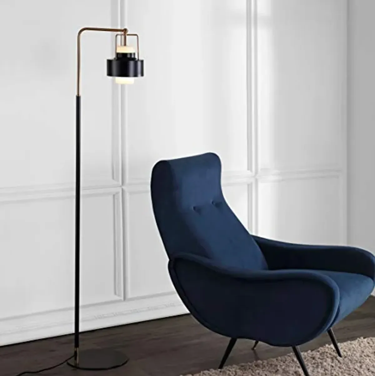 Safavieh FLL4039A Lighting Collection Brendon Floor Lamp, Black