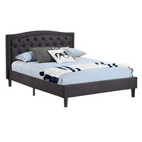 Abbyson Living Mandy Black Tufted Upholstered Bed, Queen