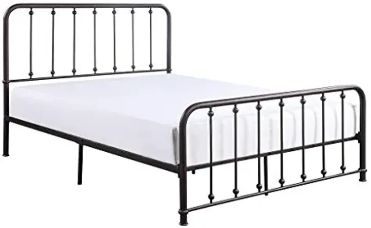 Homelegance Larkspur Metal Platform Bed, Queen, Antique Bronze