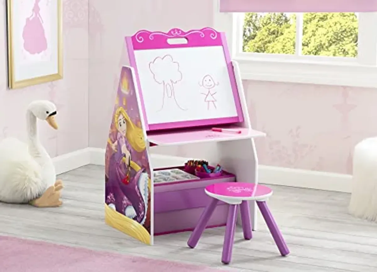 Delta Children Kids Easel and Play Station – Ideal for Arts & Crafts, Homeschooling and More- Greenguard Gold Certified, Disney Princess