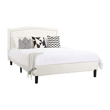 Abbyson Living Mandy Cream Tufted Upholstered Bed, Full