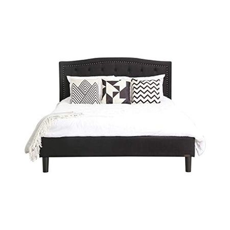 Abbyson Living Mandy Black Tufted Upholstered Bed, Full