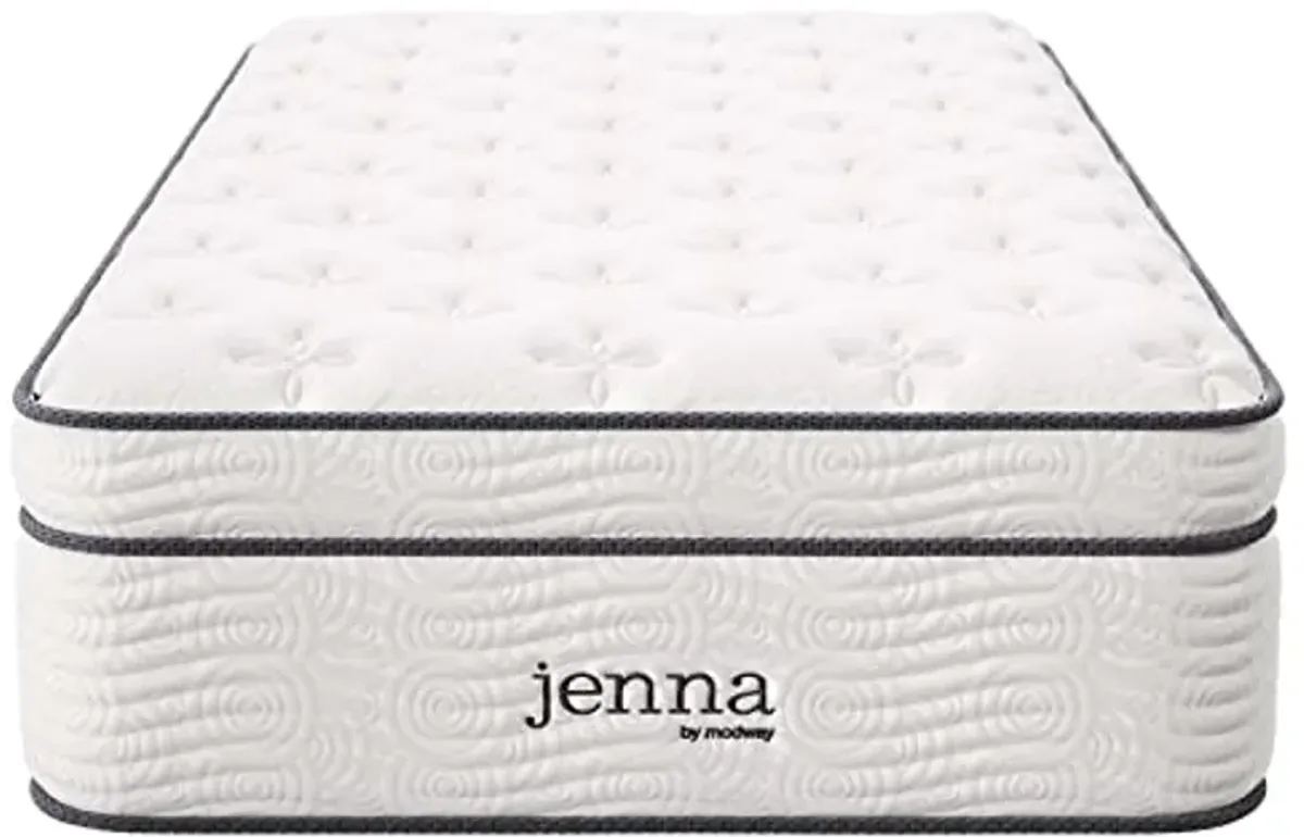 Modway Jenna 14” Innerspring Pillow Top Twin Mattress With Individually Encased Coils