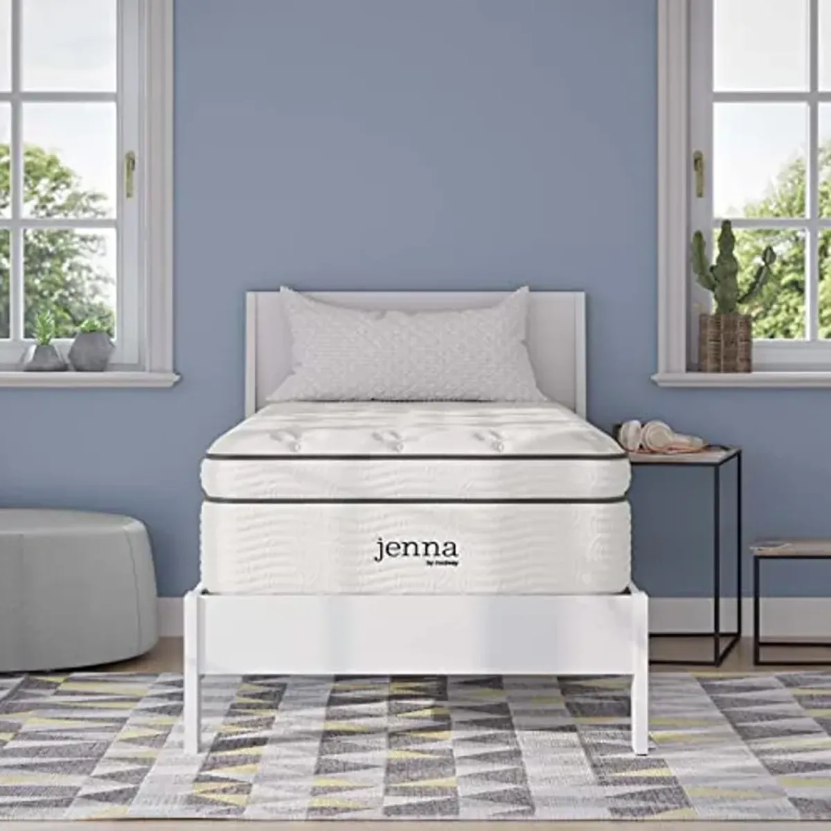 Modway Jenna 14” Innerspring Pillow Top Twin Mattress With Individually Encased Coils