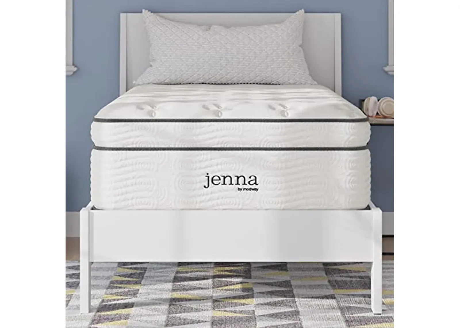 Modway Jenna 14” Innerspring Pillow Top Twin Mattress With Individually Encased Coils