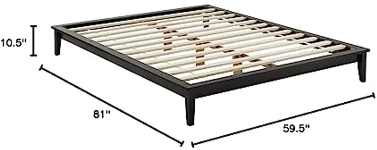 Modway Lodge Wood Platform Full Bed Frame in Cappuccino