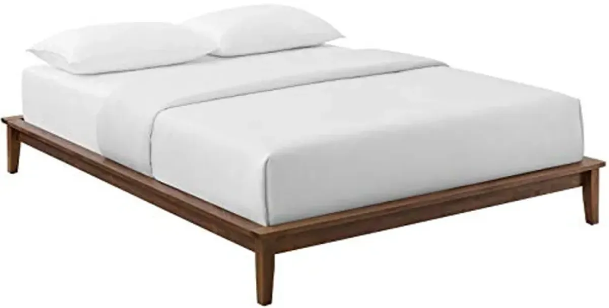 Modway Lodge Wood Platform Full Bed Frame in Cappuccino