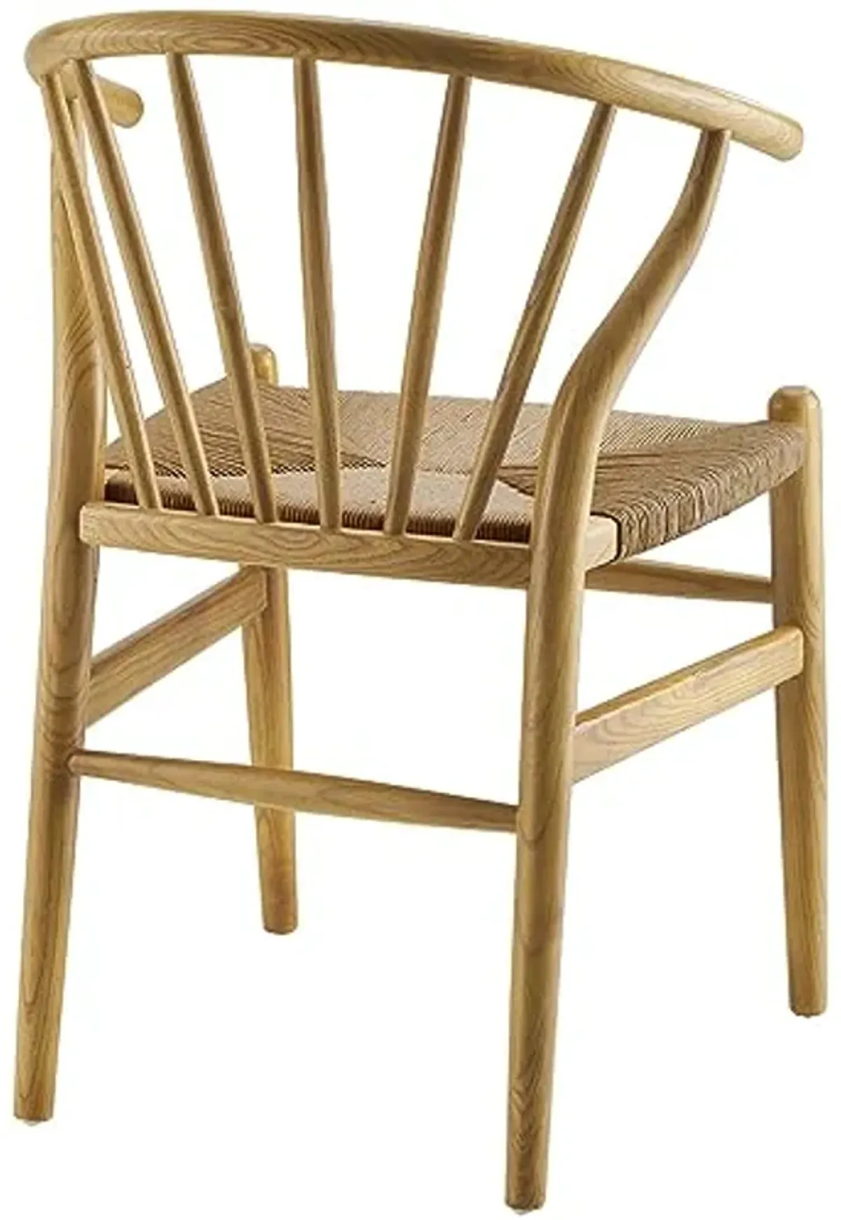 Modway Flourish Mid-Century Modern Rustic Farmhouse Wood Dining Chair in Natural