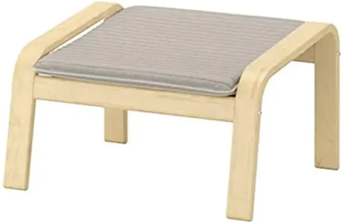IKEA Poang Ottoman Birch Veneer Knisa Light Beige 092.446.64