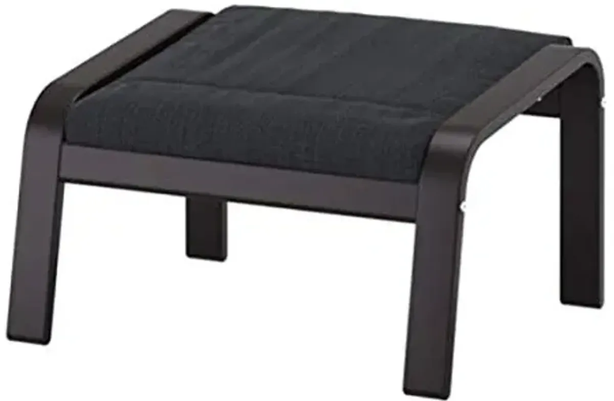 IKEA Poang Ottoman Black-Brown Hillared Anthracite 891.978.71