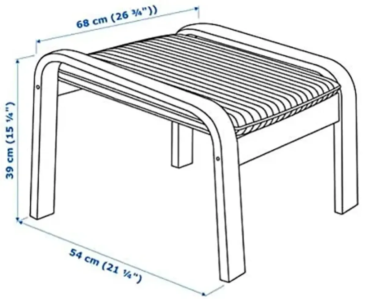 IKEA Poang Ottoman Birch Veneer Hillared Beige 191.978.41