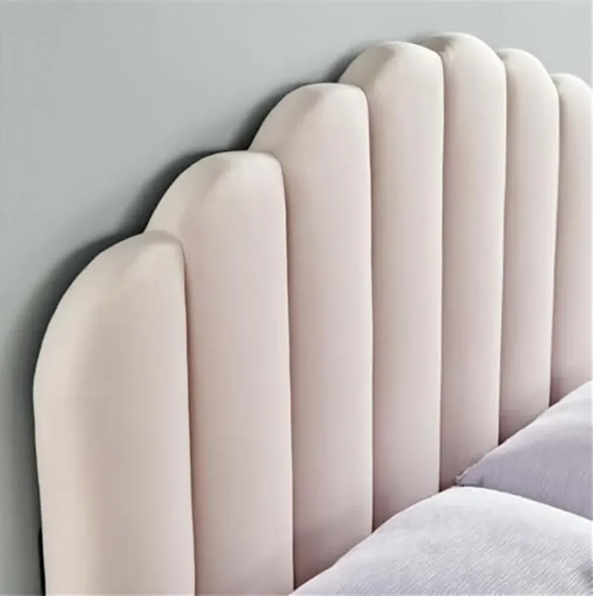 Modway Veronique Twin Modern Performance Velvet Headboard in Pink