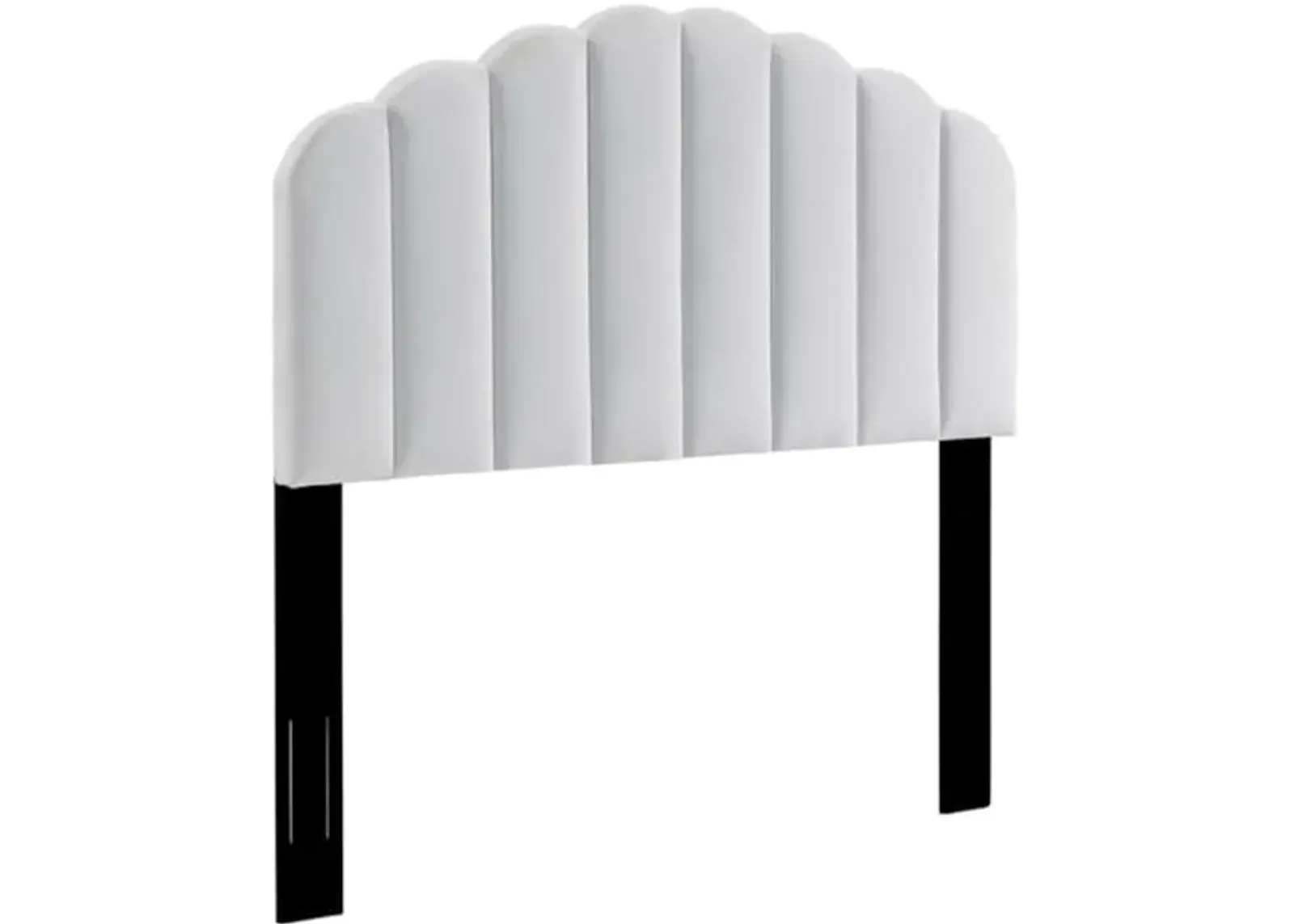 Modway Veronique Twin Modern Performance Velvet Headboard in White