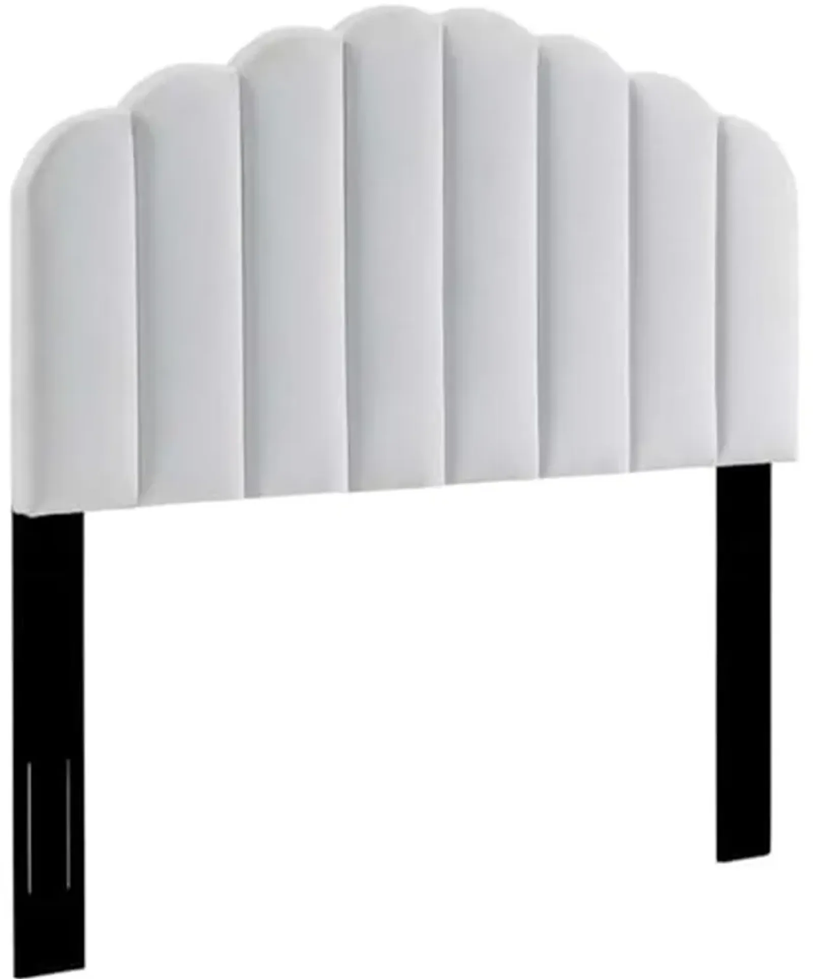 Modway Veronique Twin Modern Performance Velvet Headboard in White